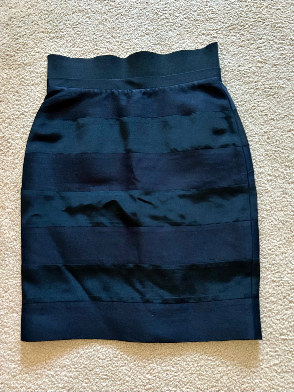 Stella McCartney Black Horizontal-Panel Pencil Skirt